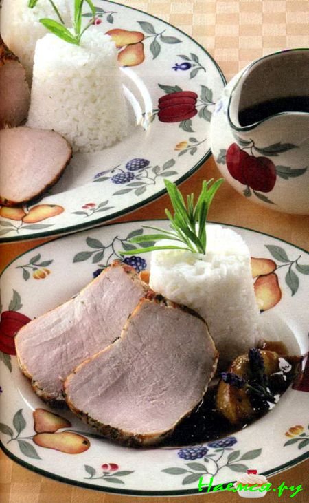 Корейка с яблоками