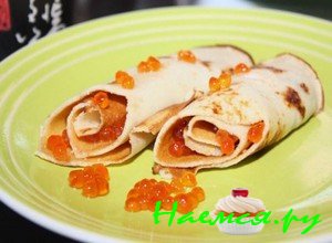 Блины с красной икрой