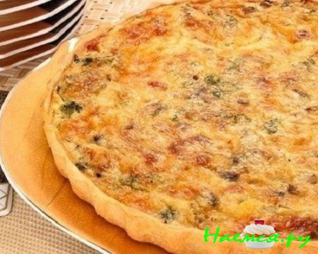 Пирог с грибами и курицей